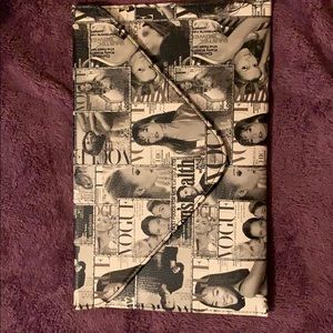 Black and white vogue clutch/wallet